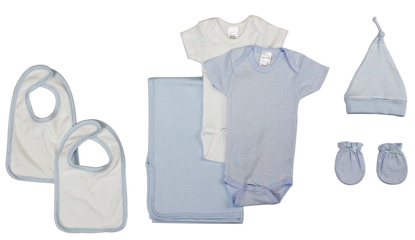 Newborn Baby Boy 7 Pc Layette Baby Shower Gift Set