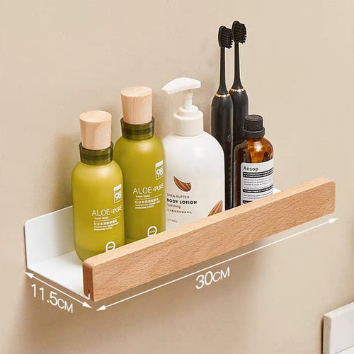 Bathroom Rack Wall-mounted Shower Room Toilet  Nordic style Shelf